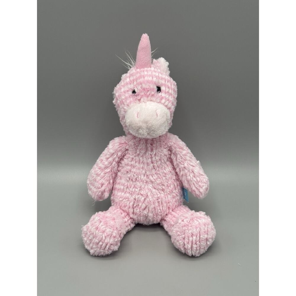 Manhattan Toy Company Pink Unicorn Plush 12" Stuffed Animal Lovey